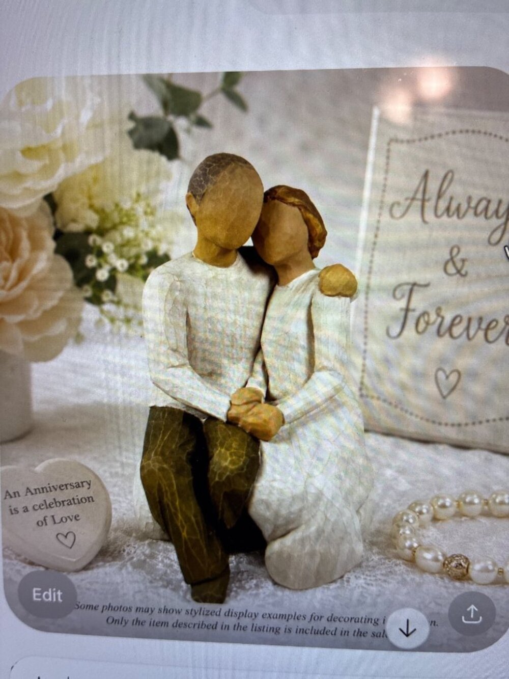 Willow Tree Anniversary Figurine 2007 Susan Lordi w/ Box Couple Gift - Picture 2 of 16
